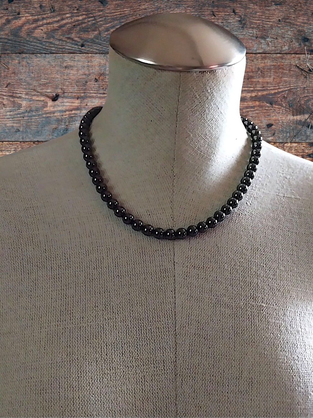 Classic Hematite Bead Necklace